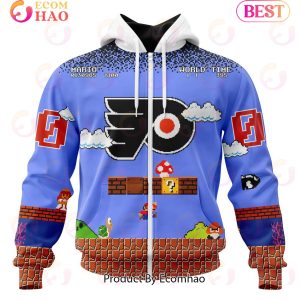 NHL Philadelphia Flyers Special Kits With Super Mario Game Design 3D Hoodie