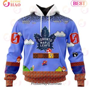 NHL Toronto Maple Leafs Special Kits With Super Mario Game Design 3D Hoodie
