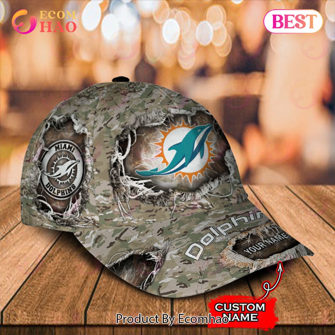 NFL Miami Dolphins Cap Classic Custom Name