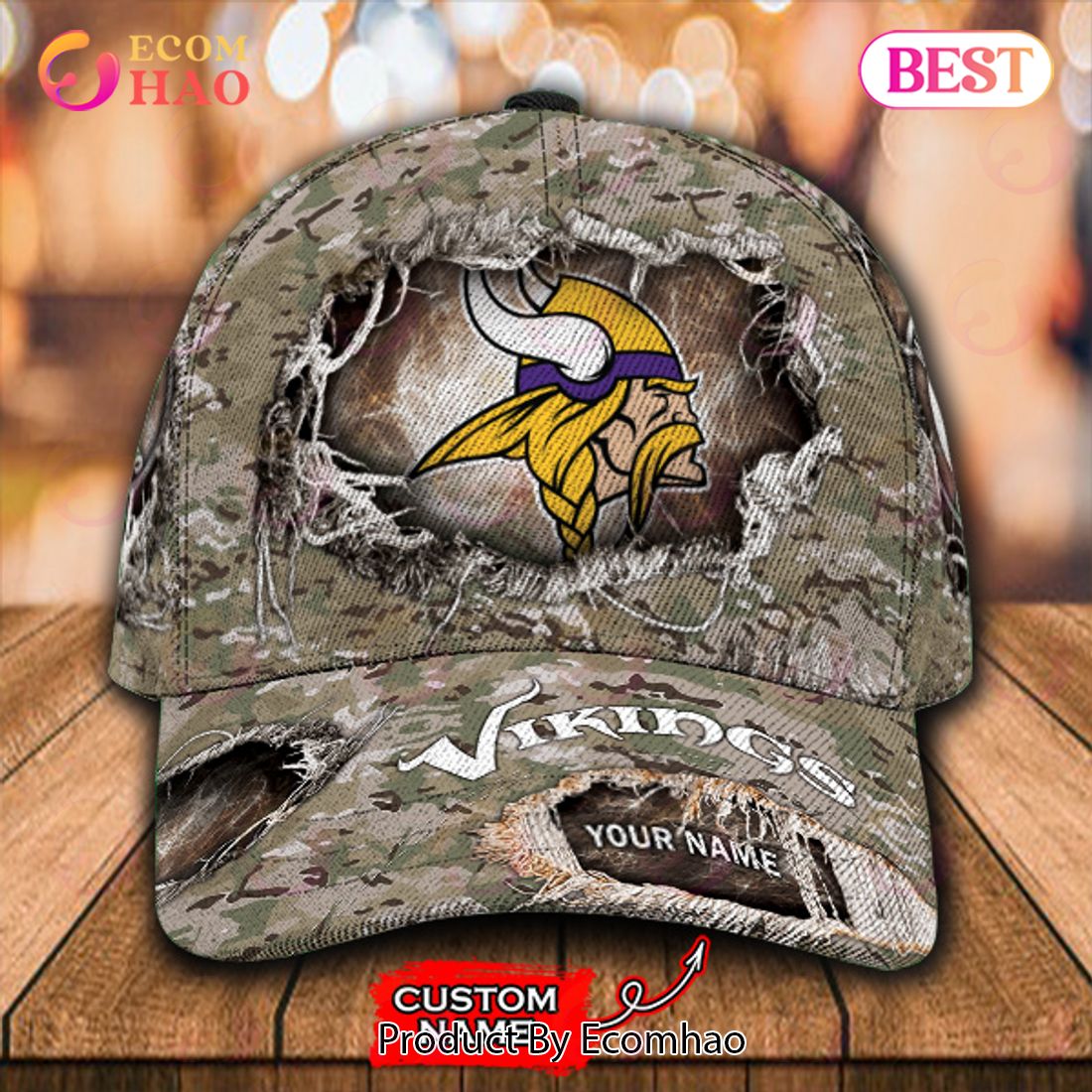 NFL Minnesota Vikings Cap Classic Custom Name