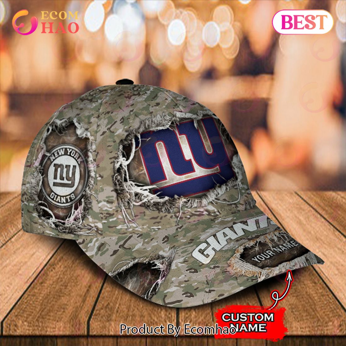 NFL New York Giants Cap Classic Custom Name