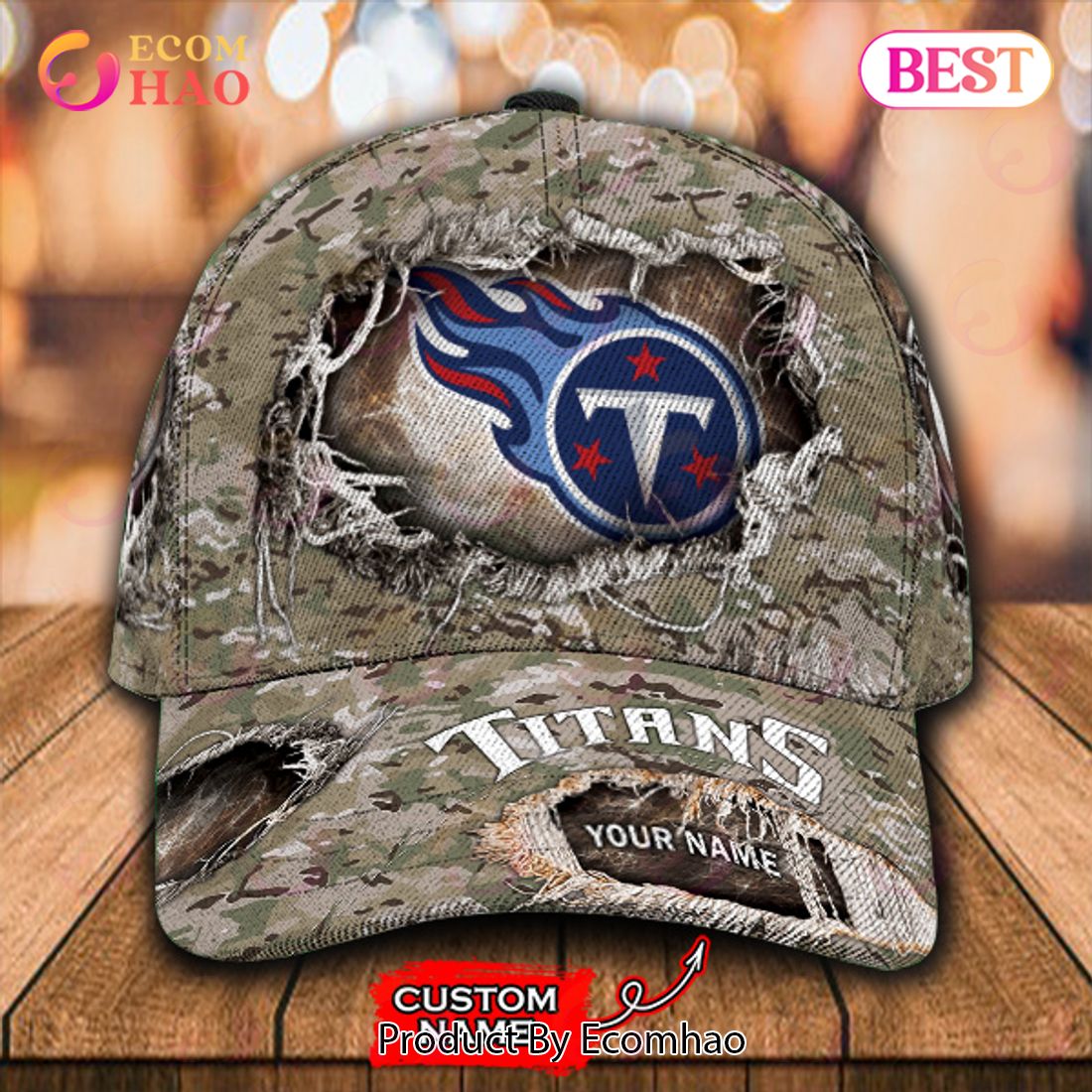 NFL Tennessee Titans Cap Classic Custom Name