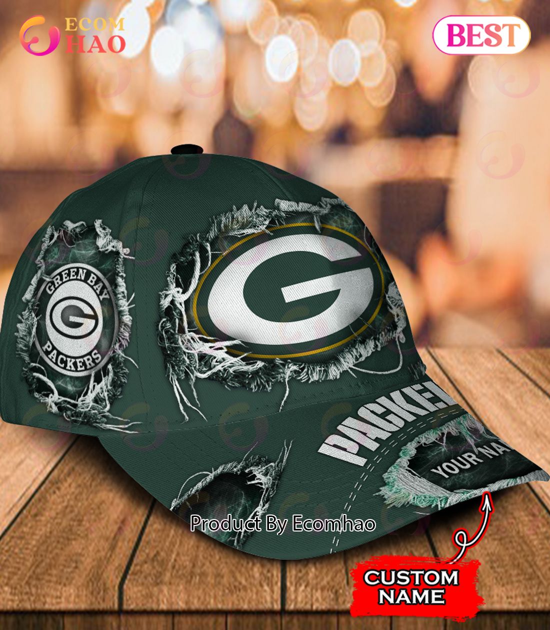 NFL Green Bay Packers Cap Custom Name