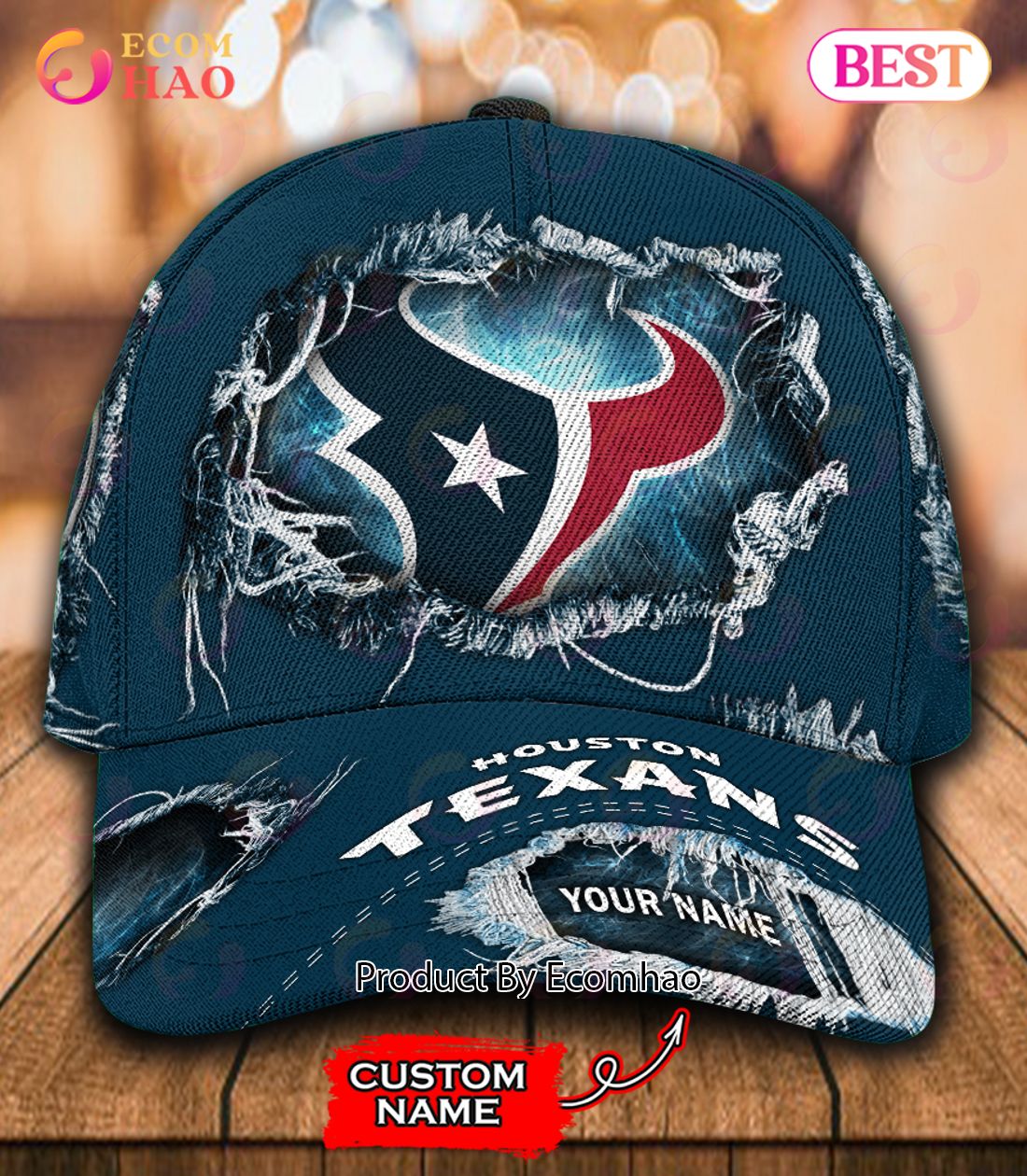 NFL Houston Texans Cap Custom Name