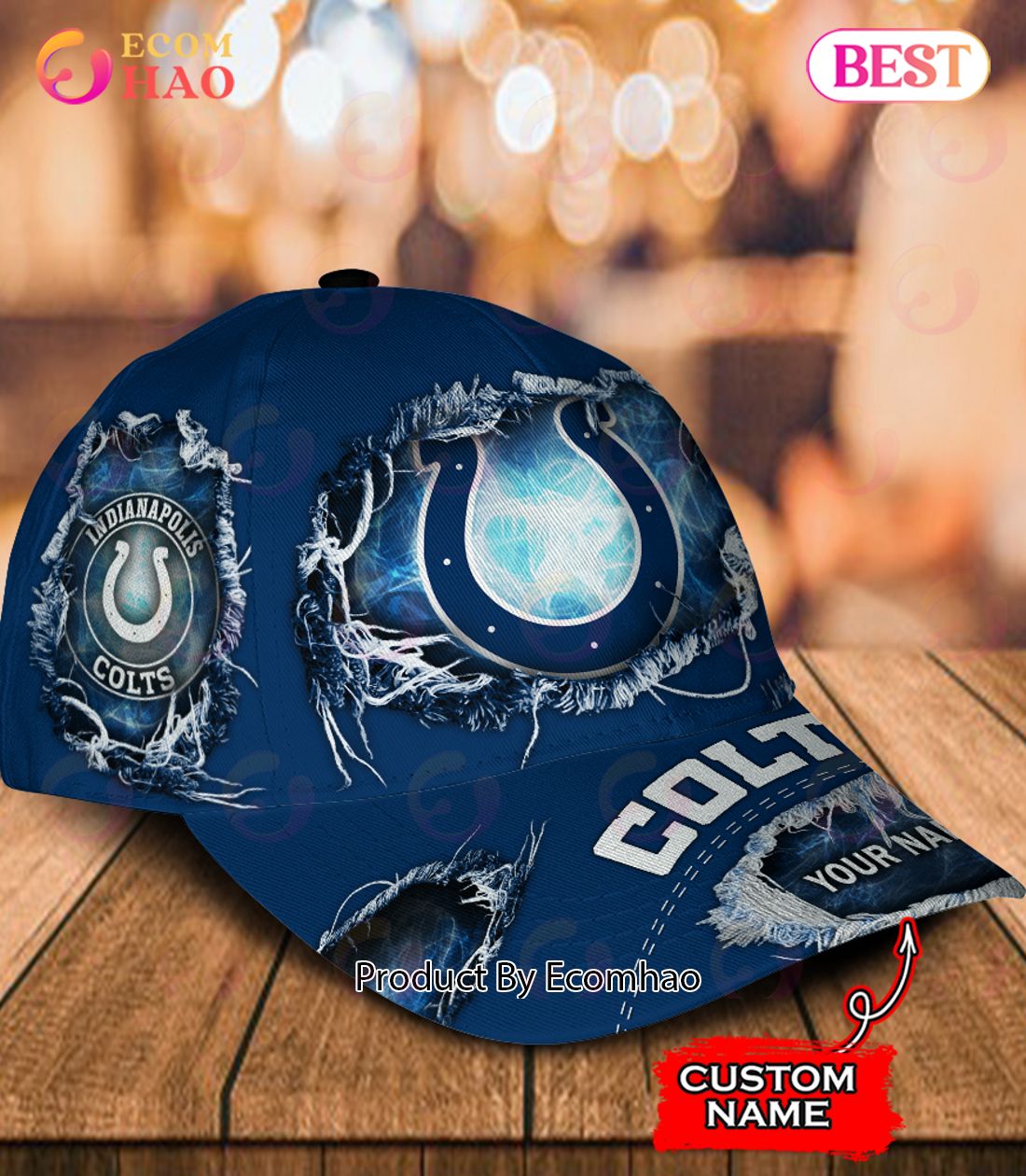 NFL Indianapolis Colts Cap Custom Name