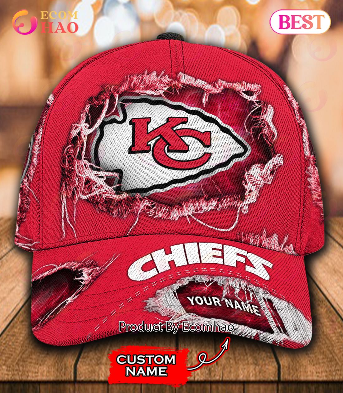 NFL Kansas City Chiefs Cap Custom Name