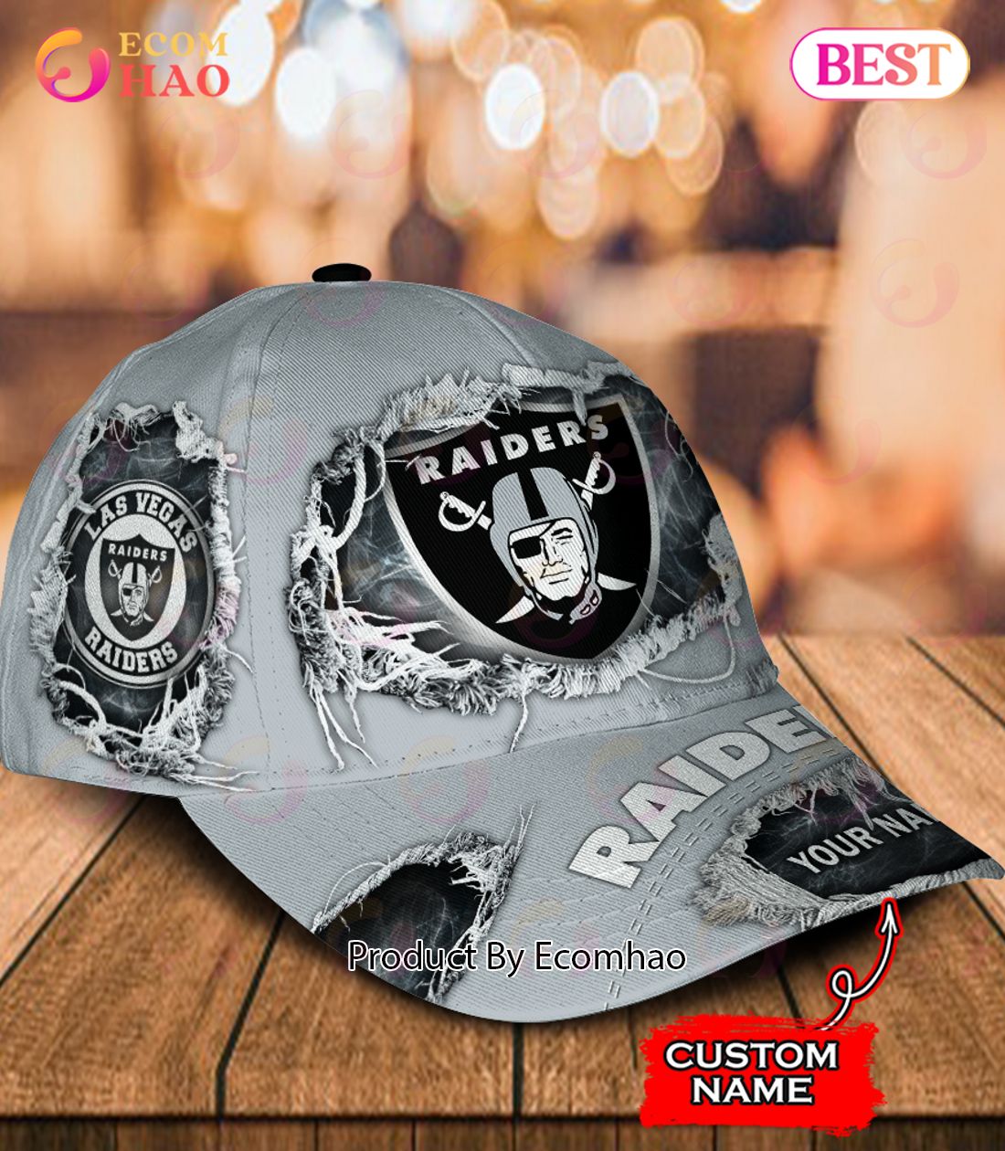 NFL Las Vegas Raiders Cap Custom Name