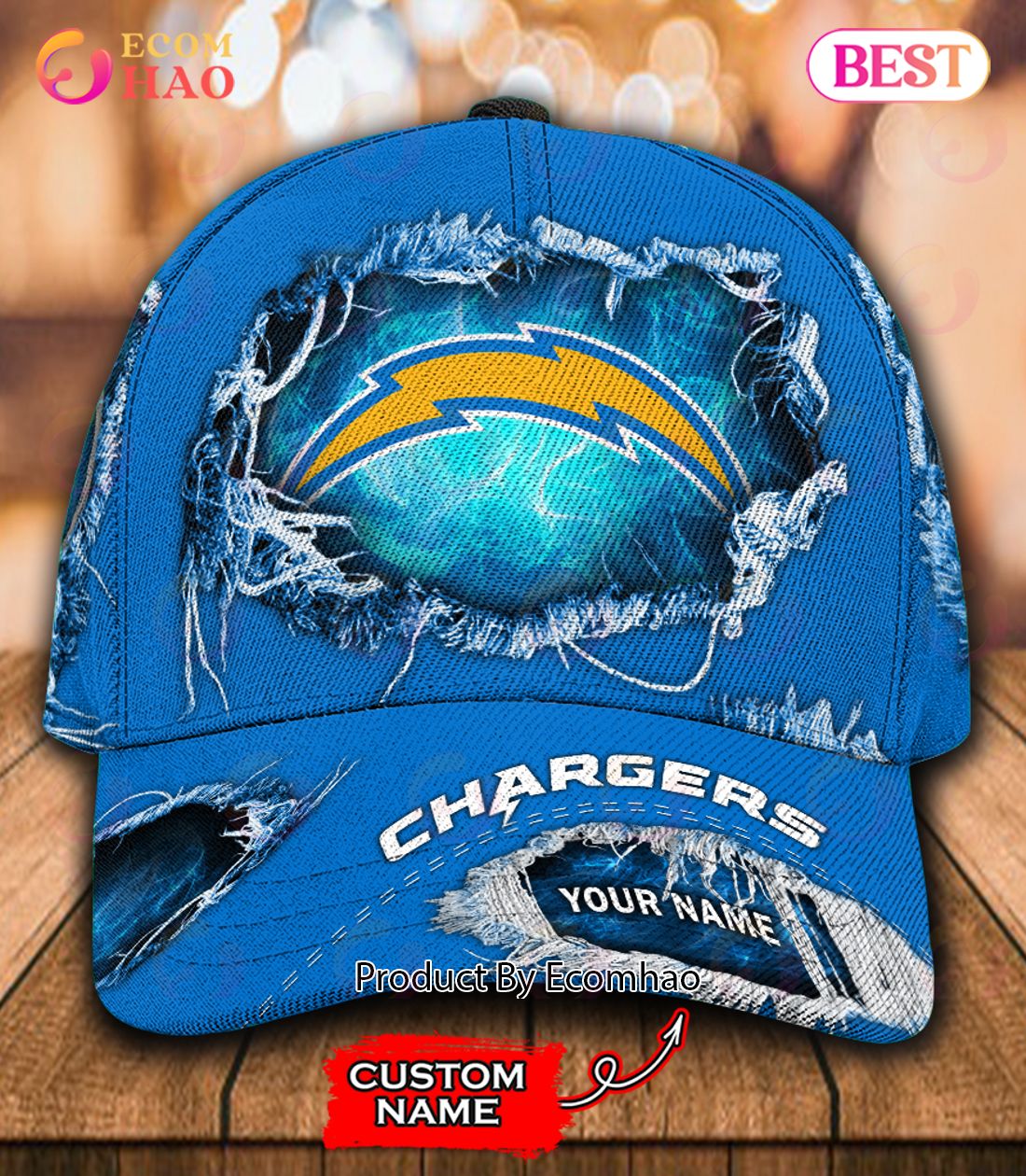 NFL Los Angeles Chargers Cap Custom Name