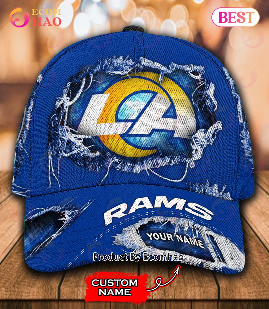 NFL Los Angeles Rams Cap Custom Name