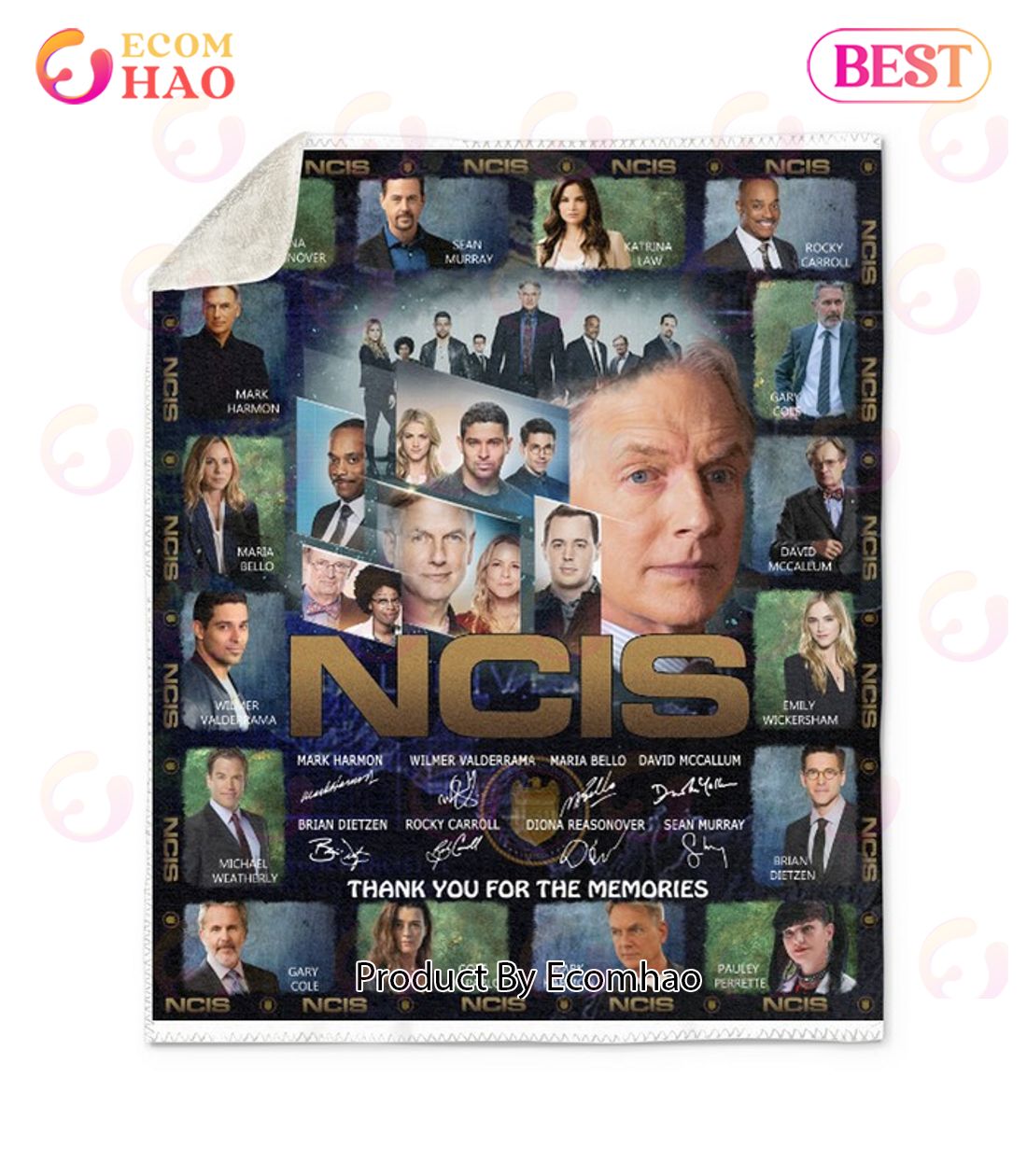 NCIS Thank You For The Memories Quilt, Fleece Blanket, Sherpa Fleece Blanket