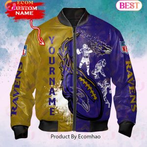 NFL Baltimore Ravens Custom Name Bomber Jacket Shirt