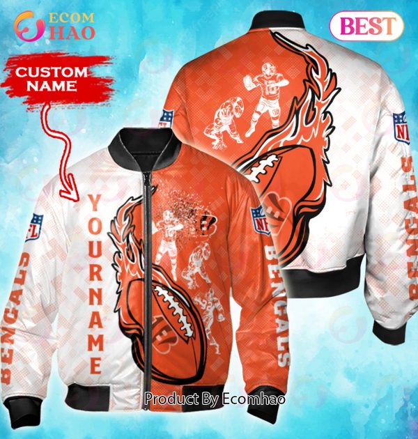 NFL Cincinnati Bengals Custom Name Bomber Jacket Shirt