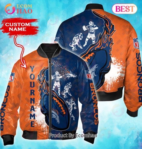 NFL Denver Broncos Custom Name Bomber Jacket Shirt