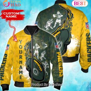 NFL Green Bay Packers Custom Name Bomber Jacket Shirt