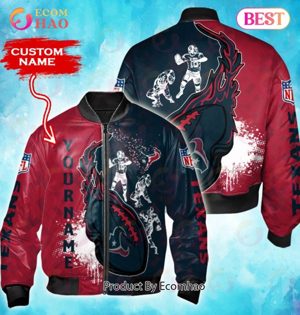 NFL Houston Texans Custom Name Bomber Jacket Shirt