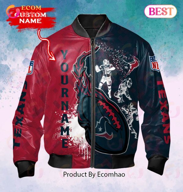 NFL Houston Texans Custom Name Bomber Jacket Shirt
