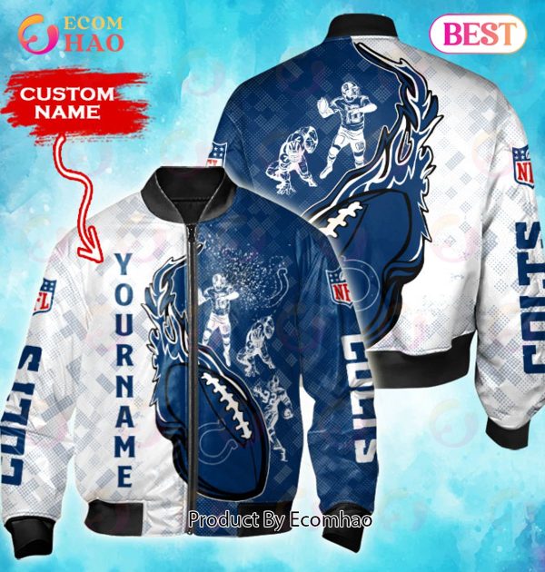NFL Indianapolis Colts Custom Name Bomber Jacket Shirt