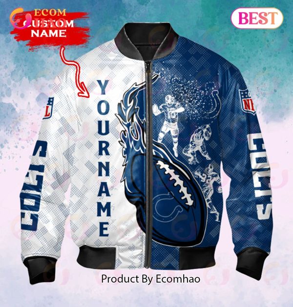 NFL Indianapolis Colts Custom Name Bomber Jacket Shirt