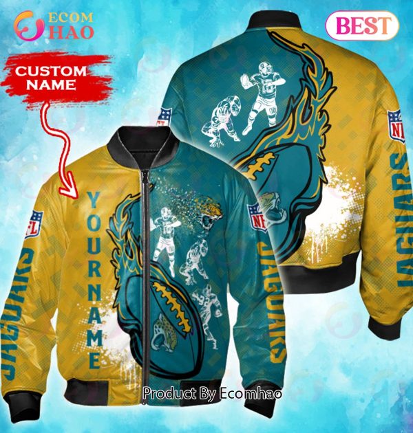 NFL Jacksonville Jaguars Custom Name Bomber Jacket Shirt