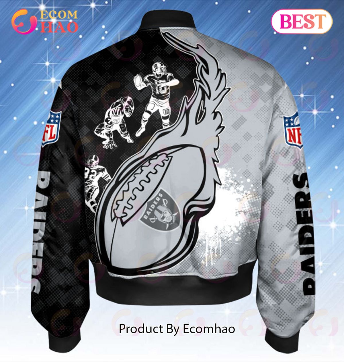 NFL Las Vegas Raiders Custom Name Bomber Jacket Shirt