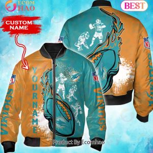 NFL Miami Dolphins Custom Name Bomber Jacket Shirt