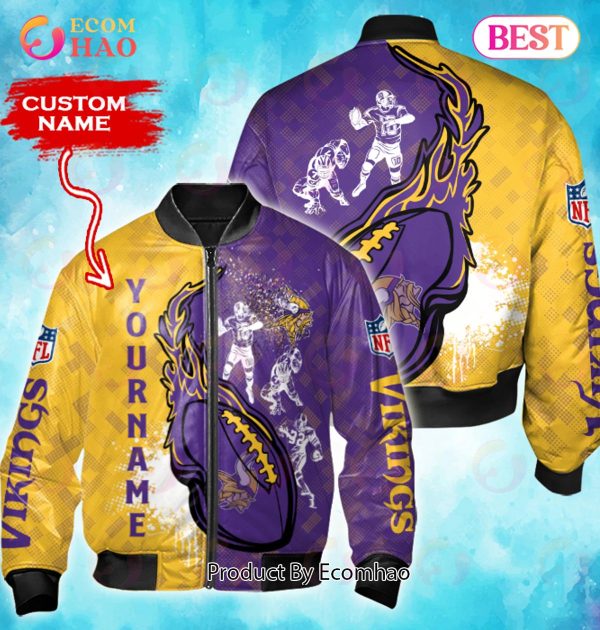 NFL Minnesota Vikings Custom Name Bomber Jacket Shirt
