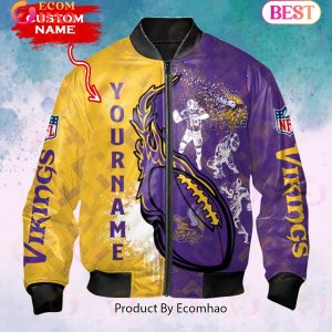 NFL Minnesota Vikings Custom Name Bomber Jacket Shirt