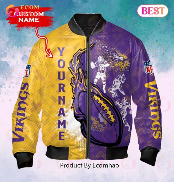 NFL Minnesota Vikings Custom Name Bomber Jacket Shirt
