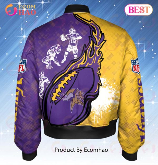 NFL Minnesota Vikings Custom Name Bomber Jacket Shirt