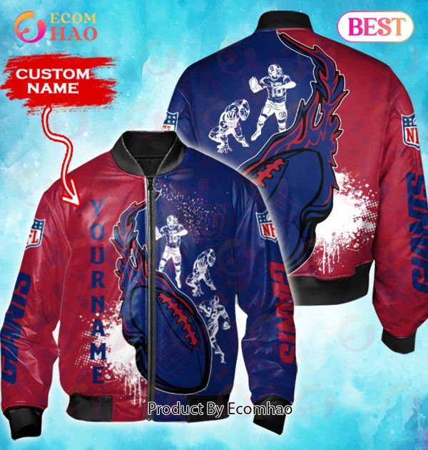 NFL New York Giants Custom Name Bomber Jacket Shirt