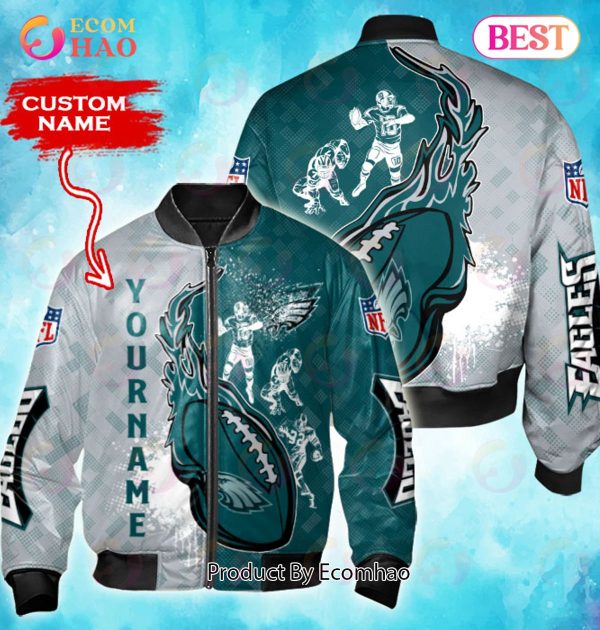 NFL Philadelphia Eagles Custom Name Bomber Jacket Shirt