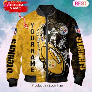 NFL Pittsburgh Steelers Custom Name Bomber Jacket Shirt