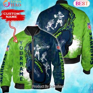 NFL Seattle Seahawks Custom Name Bomber Jacket Shirt