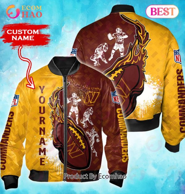 NFL Washington Commanders Custom Name Bomber Jacket Shirt