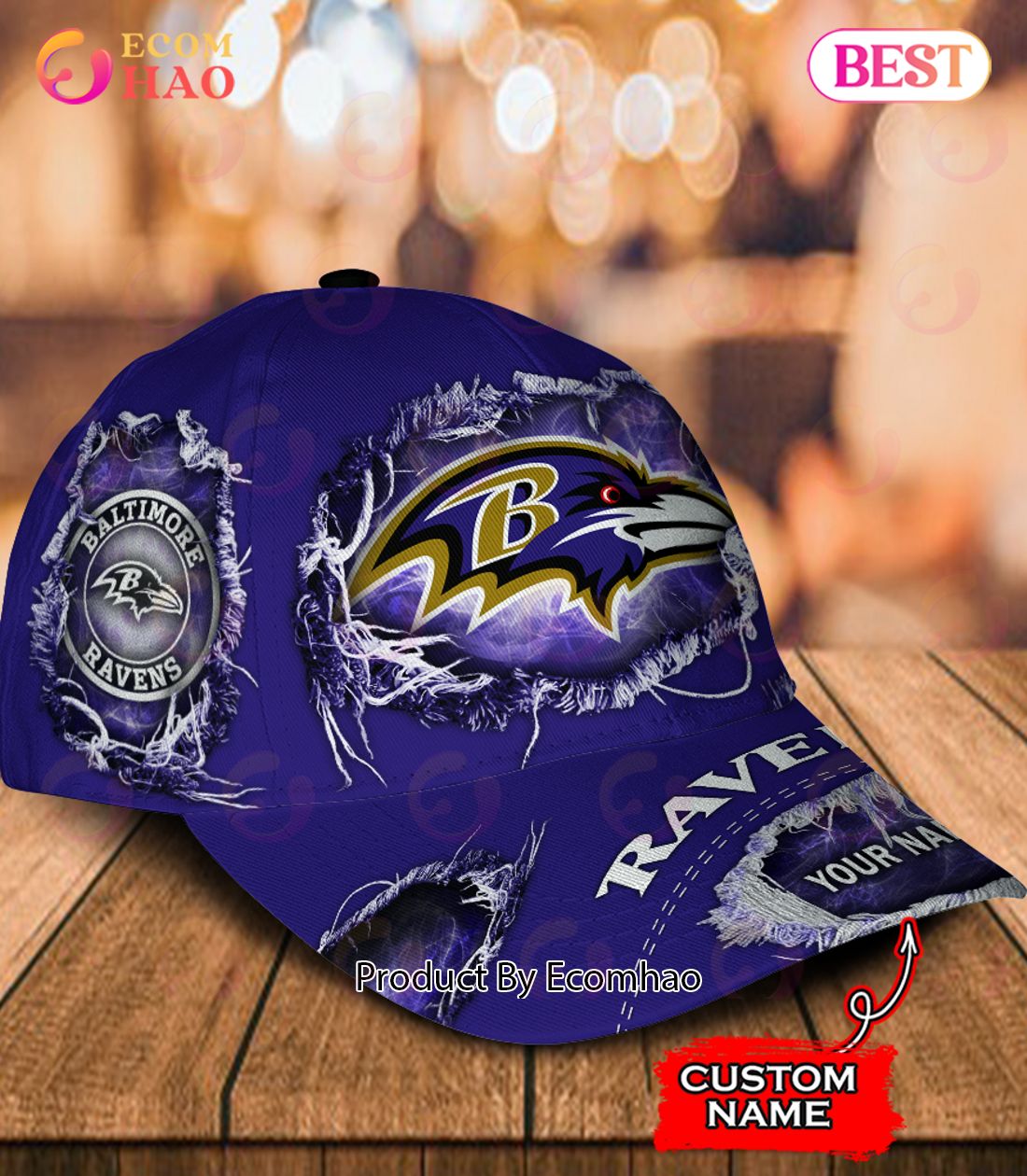 NFL Baltimore Ravens Cap Custom Name