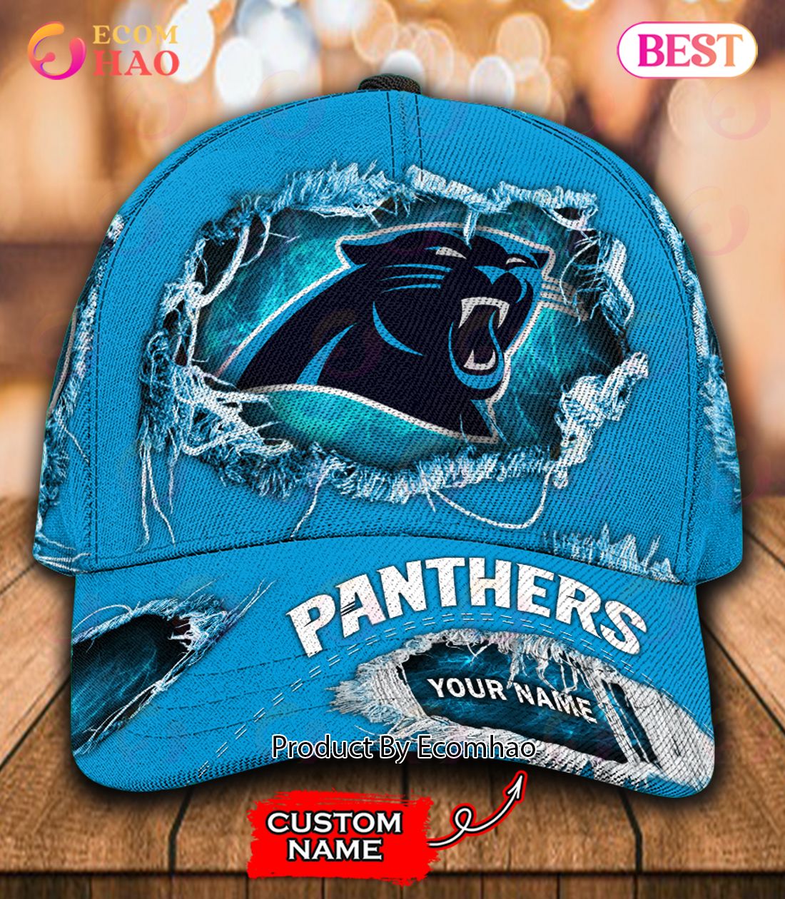 NFL Carolina Panthers Cap Custom Name