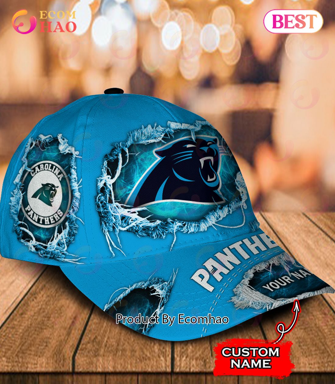 NFL Carolina Panthers Cap Custom Name