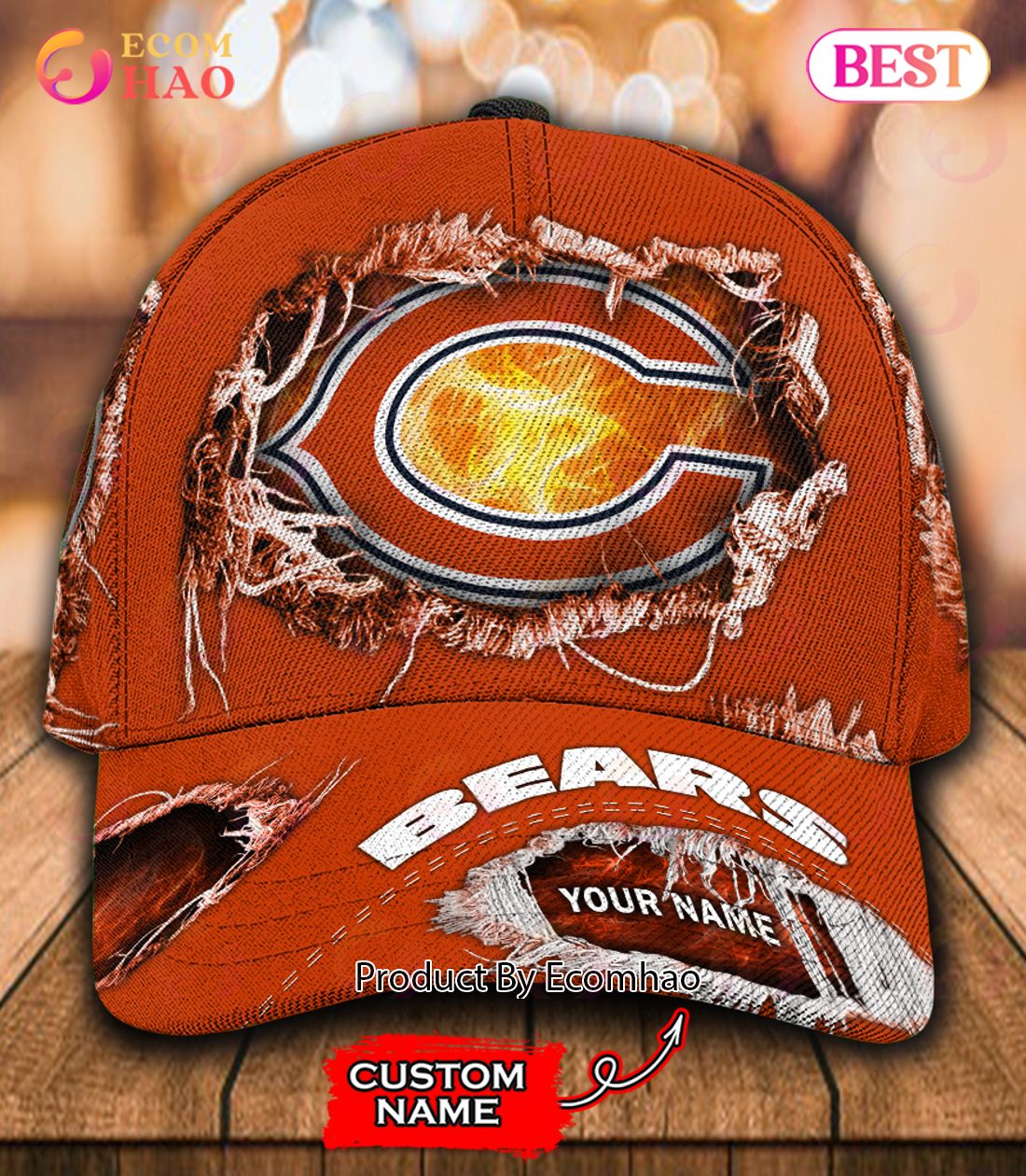 NFL Chicago Bears Cap Custom Name