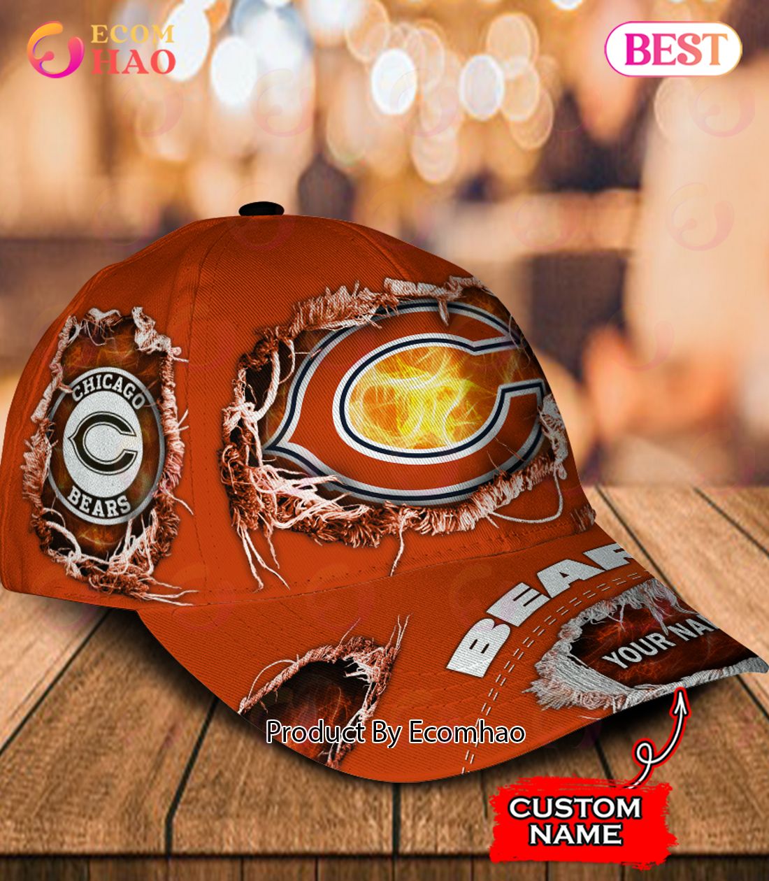 NFL Chicago Bears Cap Custom Name