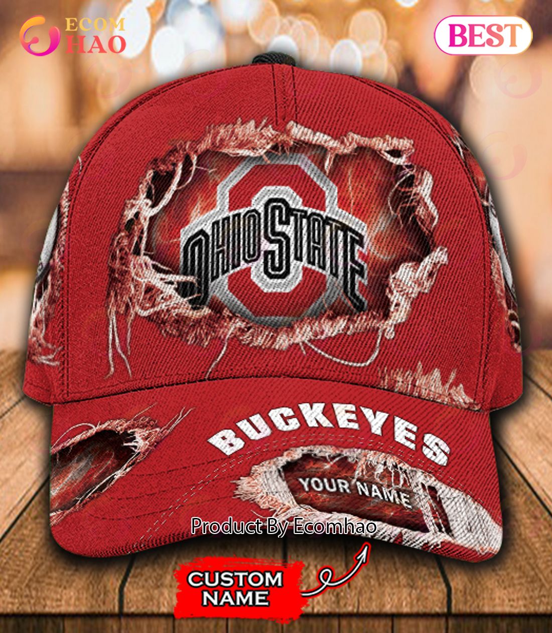 NCAA Ohio State Buckeyes Custom Name Classic Cap