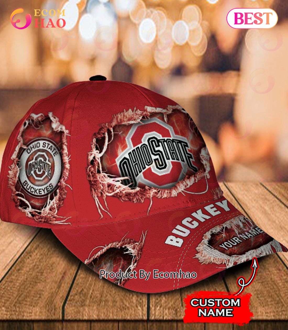 NCAA Ohio State Buckeyes Custom Name Classic Cap