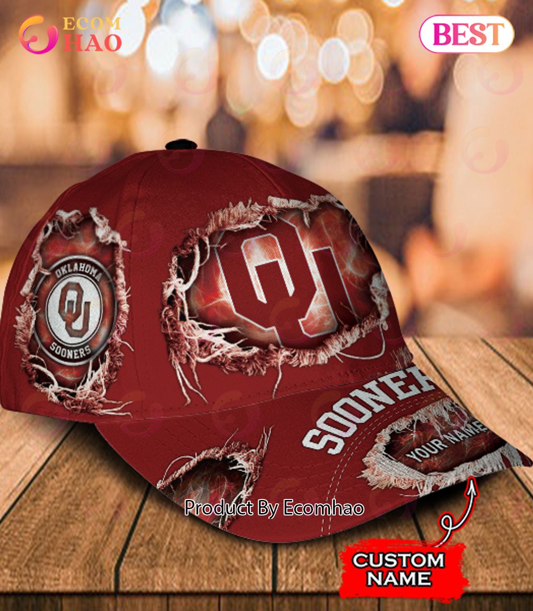 NCAA Oklahoma Sooners Custom Name Classic Cap