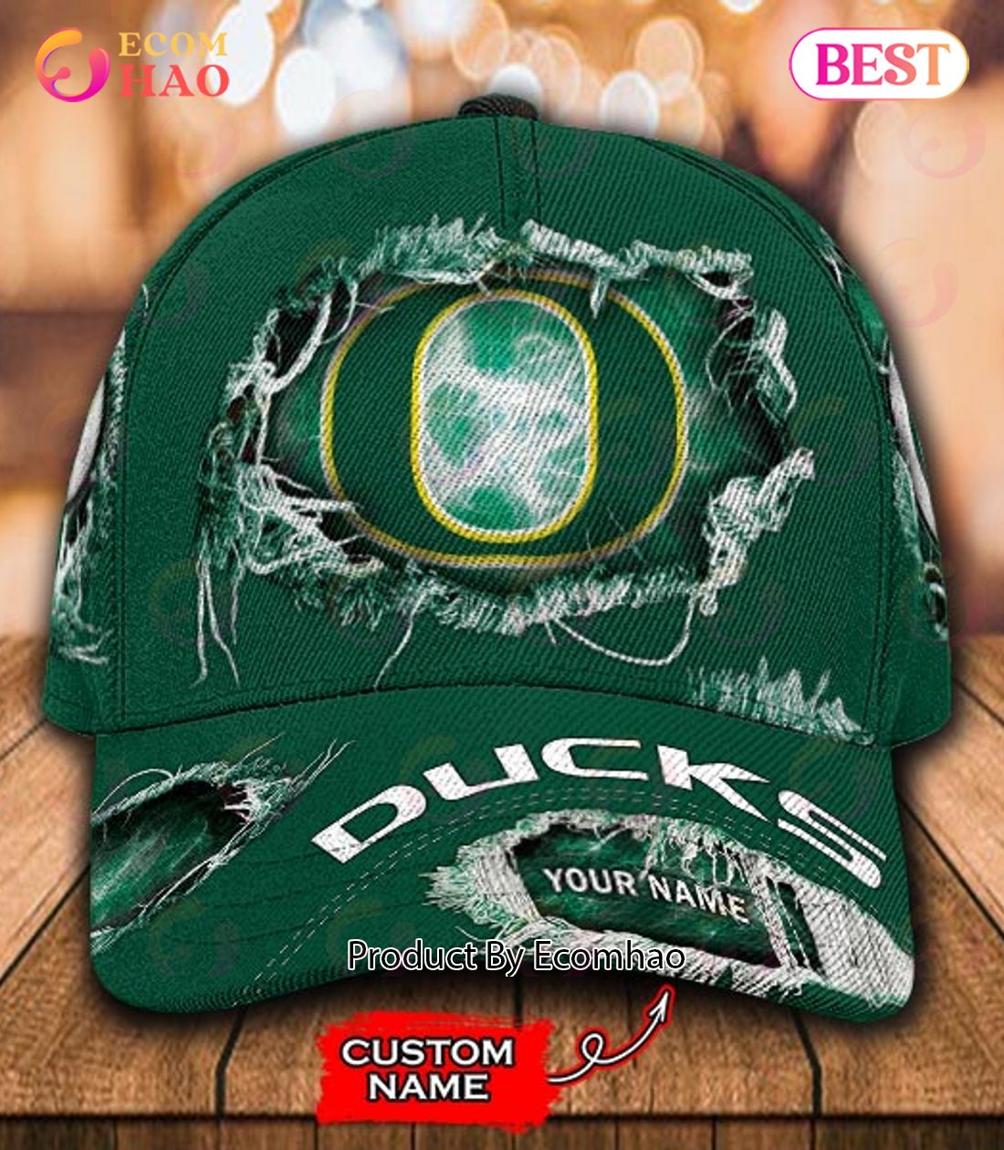 NCAA Oregon Ducks Custom Name Classic Cap