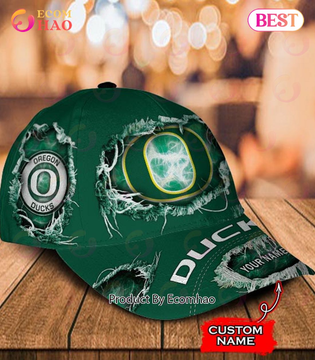 NCAA Oregon Ducks Custom Name Classic Cap