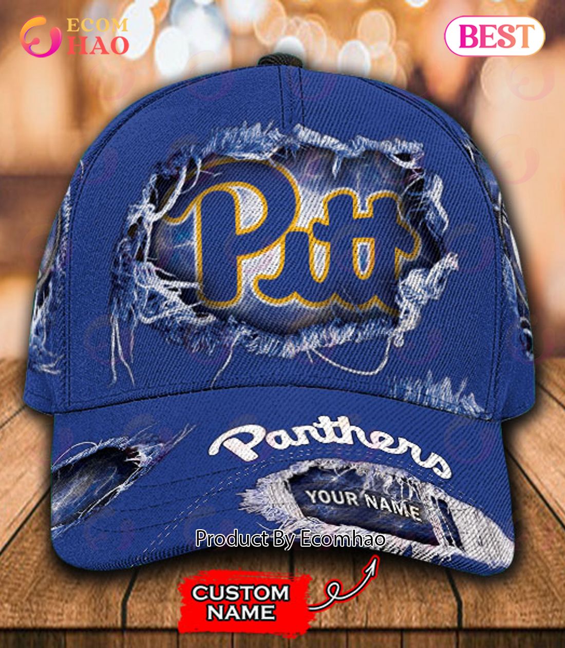 NCAA Pittsburgh Panthers Cap Custom Name