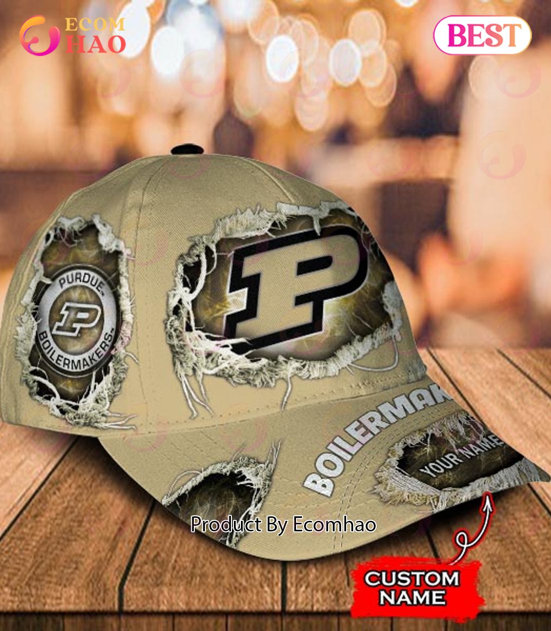 NCAA Purdue Boilermakers Custom Name Classic Cap