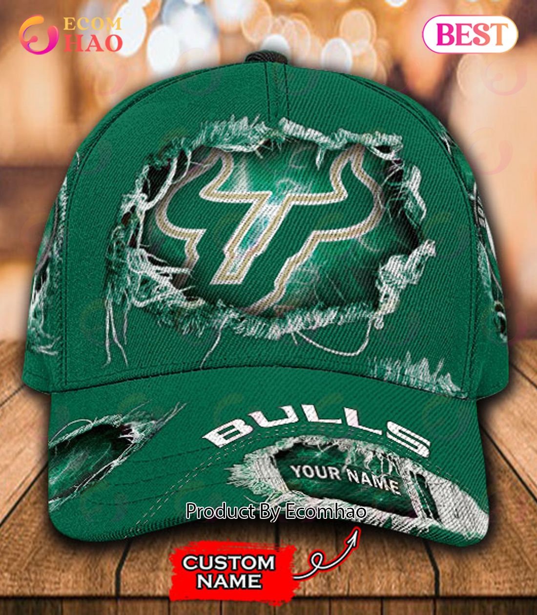 NCAA South Florida Bulls Cap Custom Name