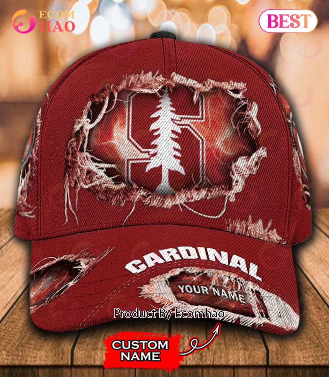 NCAA Stanford Cardinal Cap Custom Name