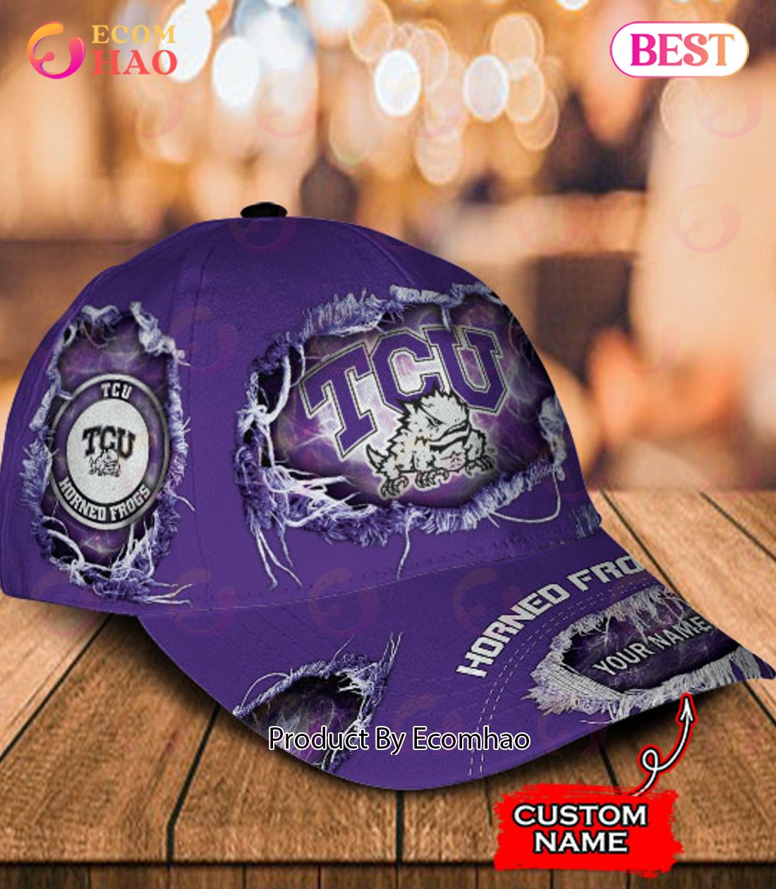 NCAA TCU Horned Frogs Cap Custom Name