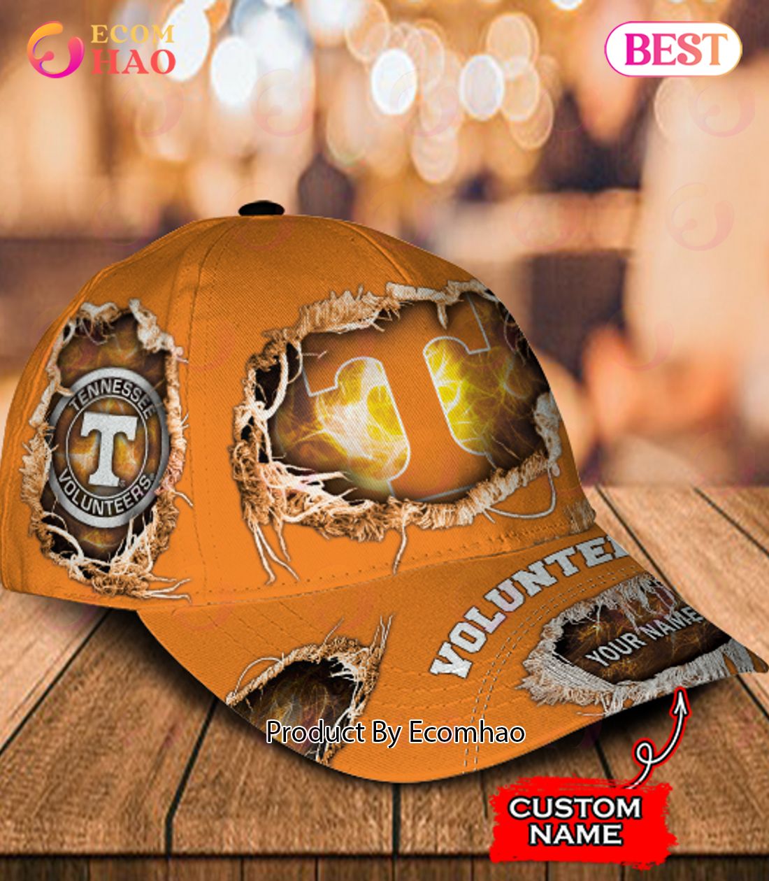 NCAA Tennessee Volunteers Custom Name Classic Cap